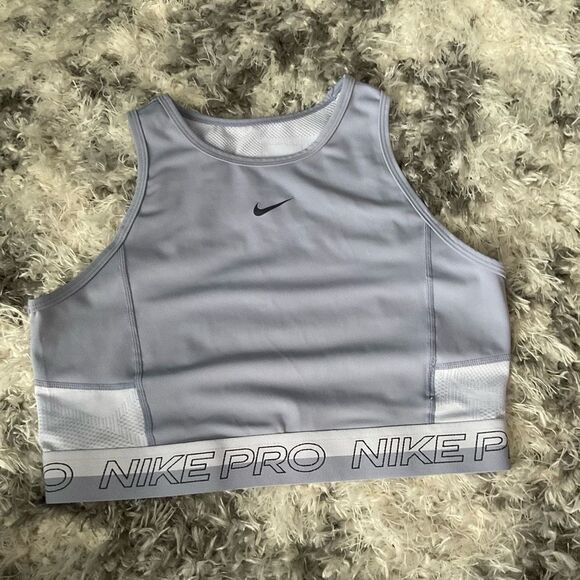 Nike Training Pro Dri-Fit‎ Femme Tank Top Indigo Haze Lilac Light Purple - Picture 2 of 4